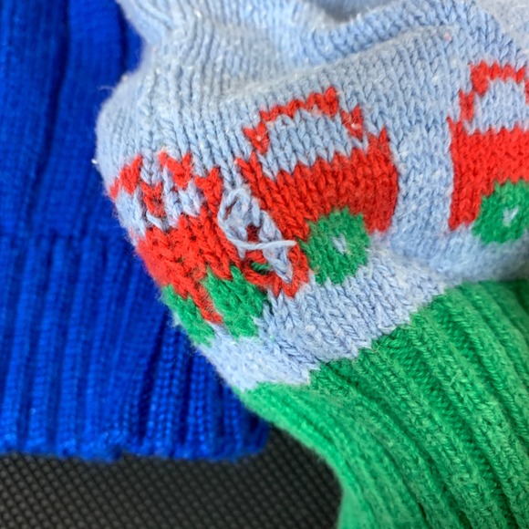 J.G. Hook Ritestrings Sweater Vest Kids 2T Blue Train Knit Vintage Lot of 2 - Picture 5 of 6